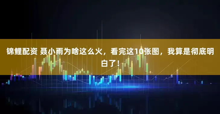 锦鲤配资 聂小雨为啥这么火，看完这10张图，我算是彻底明白了！
